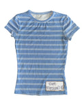 28: Baby Blue and White Striped T-shirt