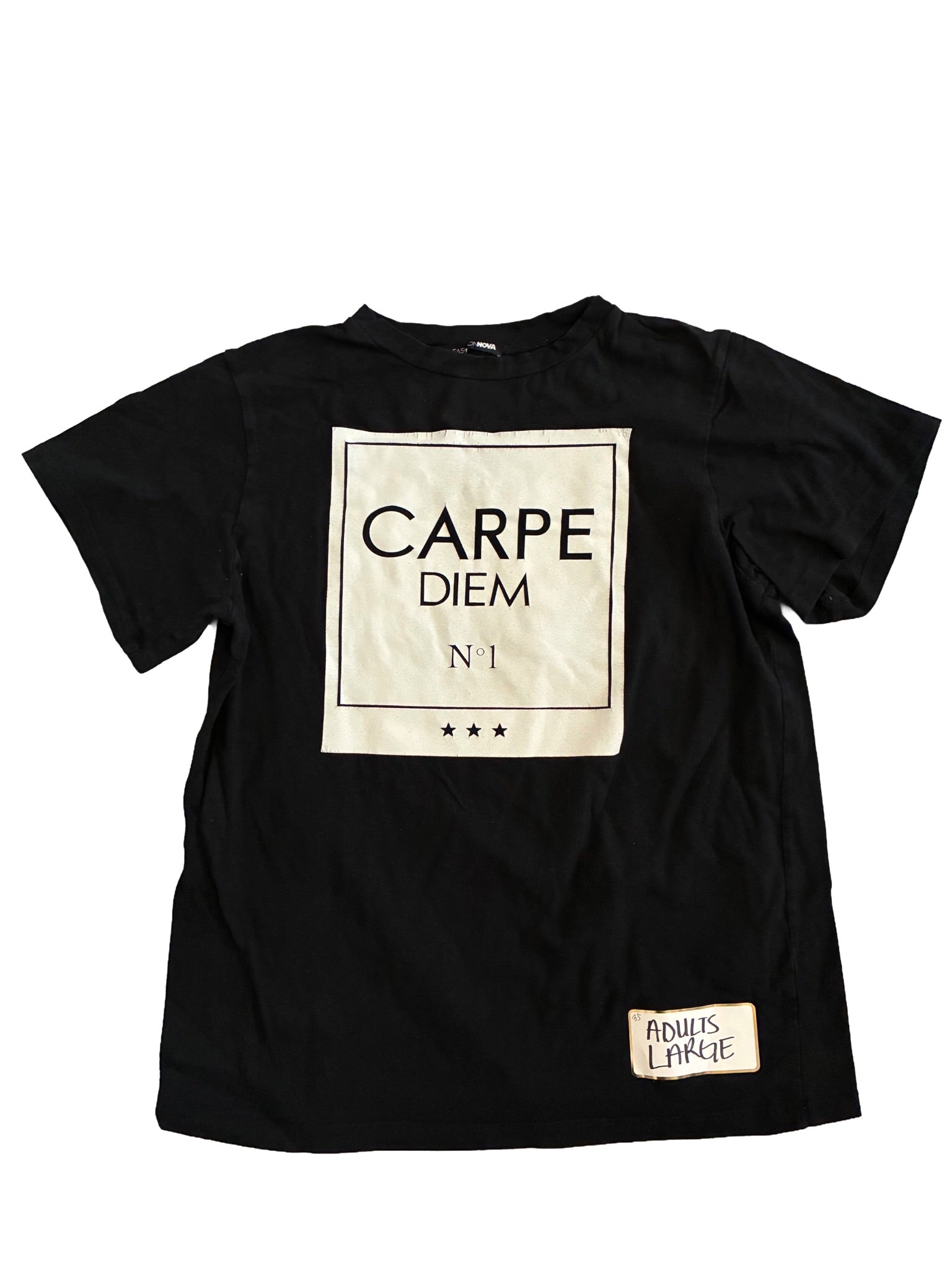 35: FASHIONNOVA- “Carpe Diem” Black T-shirt
