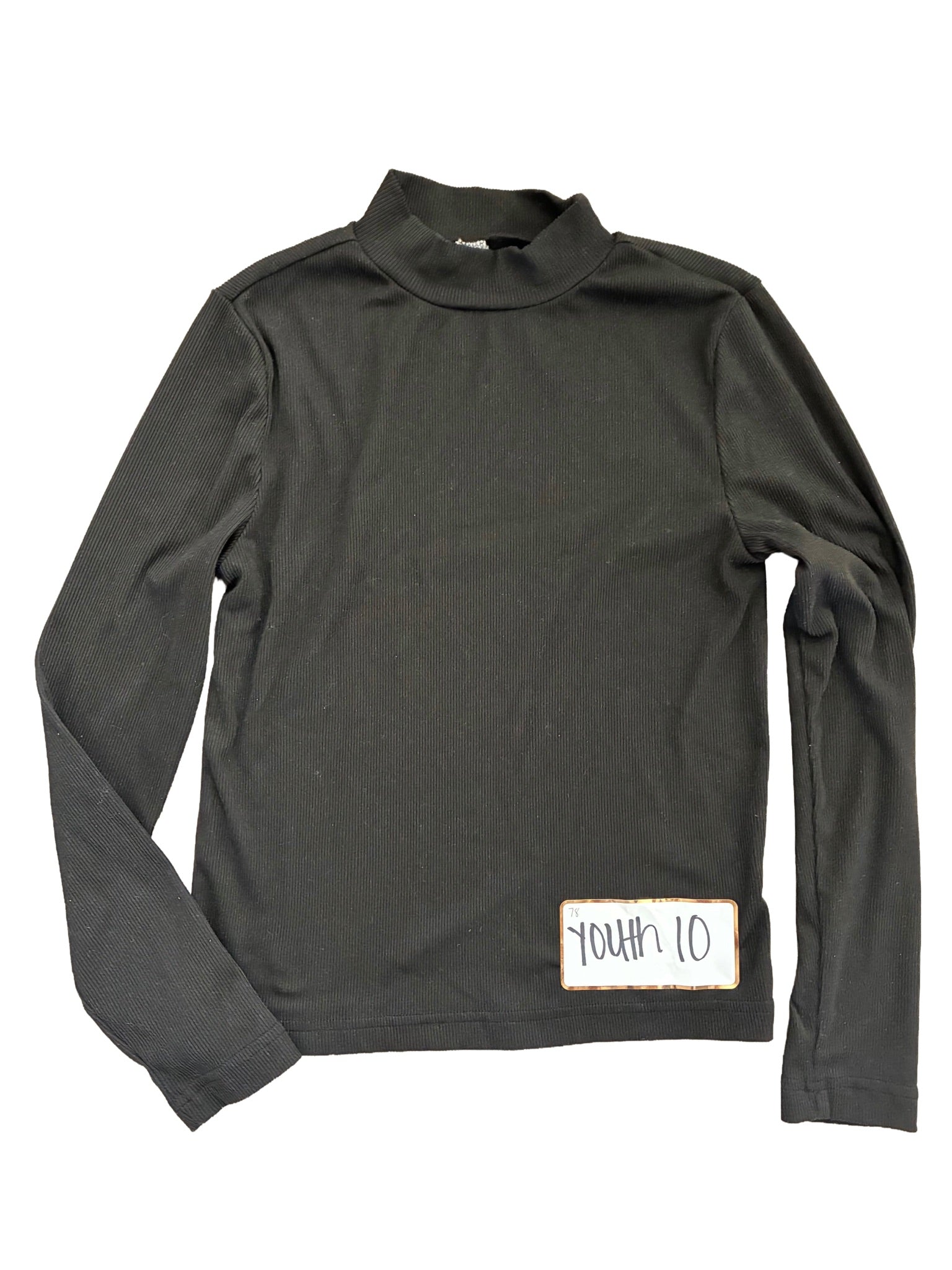 78: SHIEN- Black Turtle-Neck Long-sleeve
